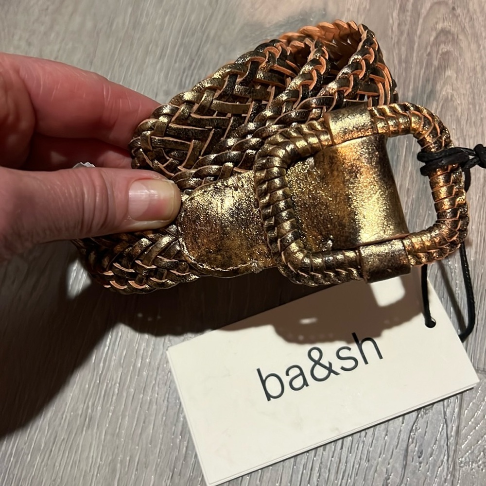 Ba&sh woven gold belt